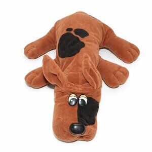 Vintage Tonka Pound Puppies Brown Plush Dog – Stuffed Animal Toy with Black Spot